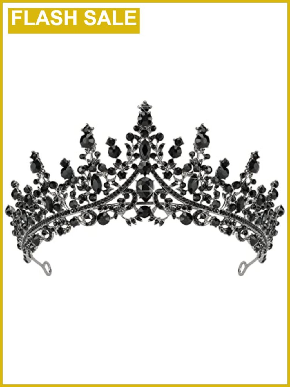 Gothic Crystal Tiara Crown for Women Wedding Prom Cosplay